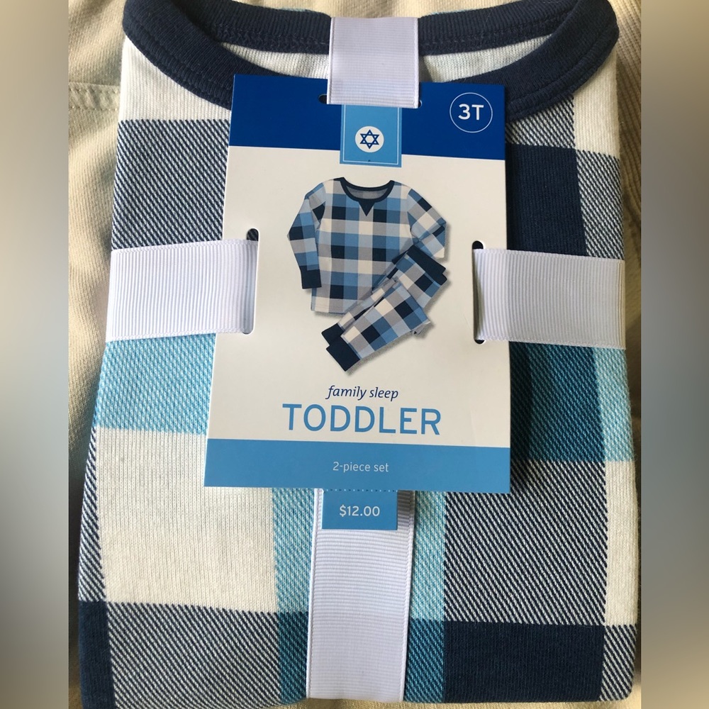 Hanukkah toddler 3t two piece pajama set new